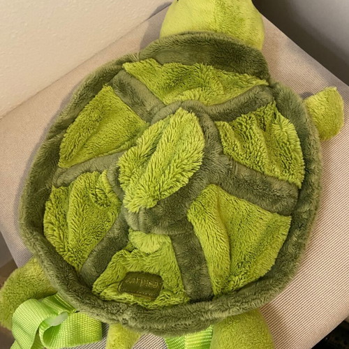 Carpisa backpack like new, green turtle design