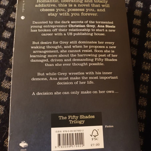 Fifty Shades Darker book like new, second in trilogy, English