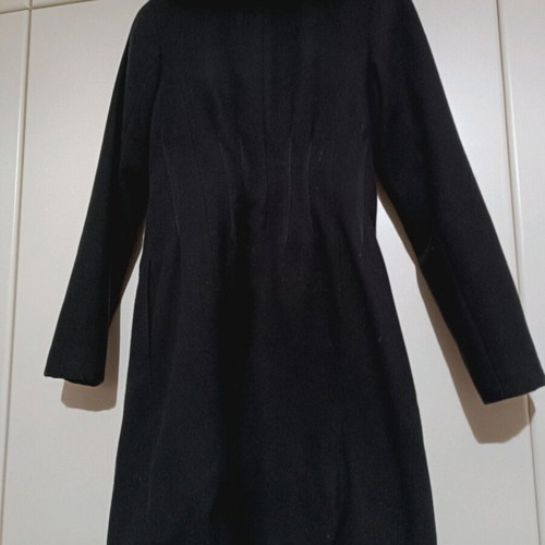 Rinascimento coat like new, black with gold buttons and balloon hem