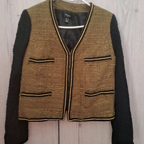 Mango jacket like new, size L 40 12, black and green
