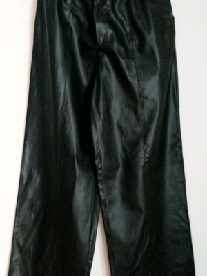 ZARA leatherette wide leg pants like new, black, size S