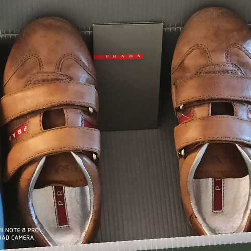 Παπούτσια PRADA για αγόρι Νο 24, καινούργια, 100% δερμάτινα, ταμπά
