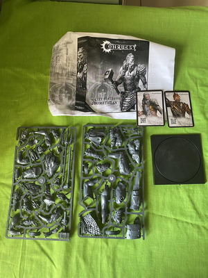 Conquest Promethean/Hephaestean City States miniatures like new with base and cards without box