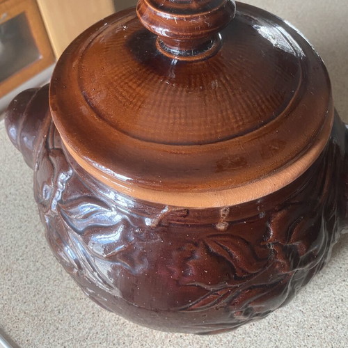 Clay Pot Petrotos like new, traditional glazed cooking pot