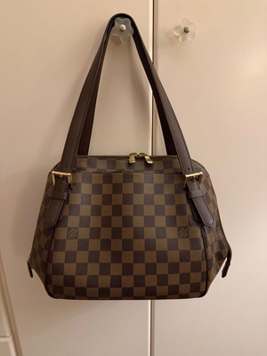 Louis Vuitton Belem mm τσάντα ώμου μεταχειρισμένη καφέ
