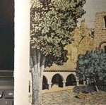 Καρτ ποσταλ χαρακτικό έργο Μονή Δαφνίου καινούργιο