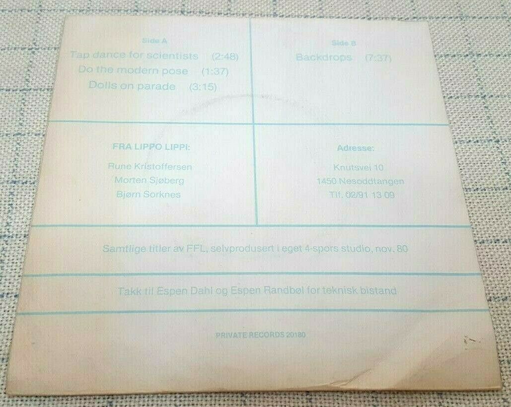 ノルウェイ7” Fra Lippo Lippi Tap Dance For Scientists / Do The Modern Pose / Dolls On Parade / Backdrops 20180 	PRIVATE /00080 Fra Lippo Lippi ‎– Tap Dance For Scientists (7″) | myvinyldreams