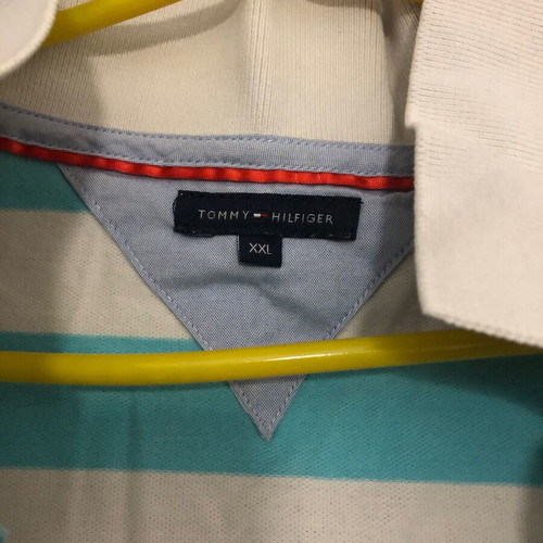 Tommy Hilfiger Womens T-shirt like new, blue and white, XXL