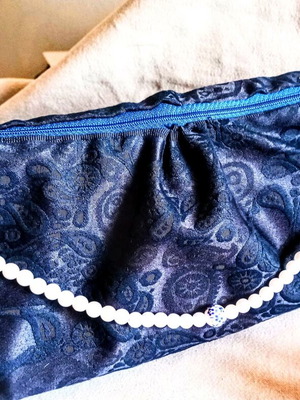 Clutch bag new, blue handheld