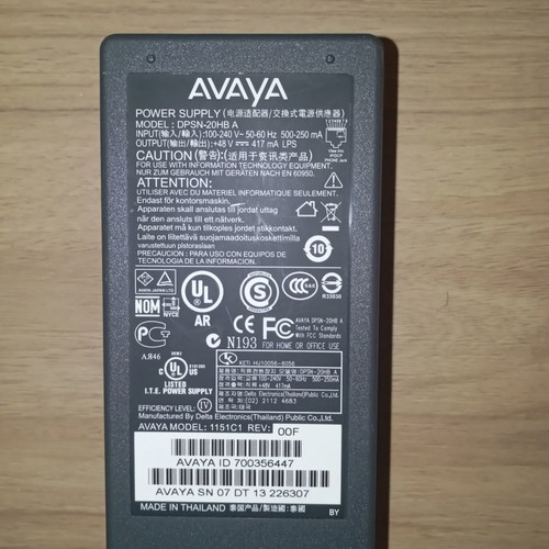 Avaya Power Injector Model DPSN-20HB A used