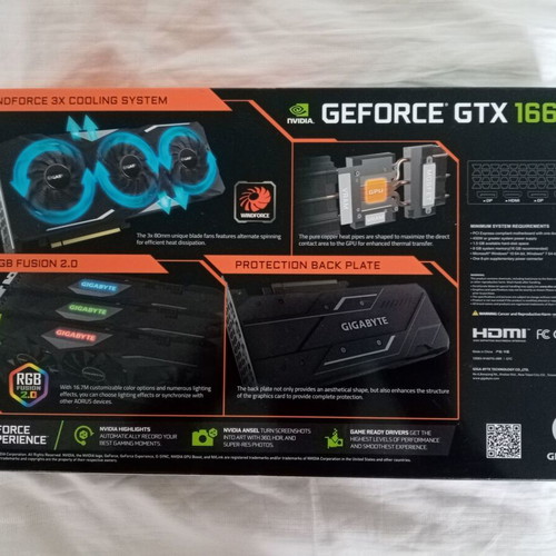 Gigabyte GeForce GTX 1660 Ti Gaming OC 6G graphics card like new