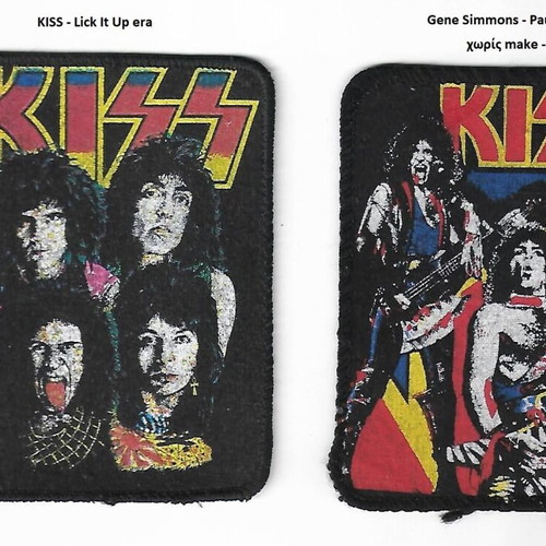KISS Lick It Up Era Woven Patches New, Pack of 2