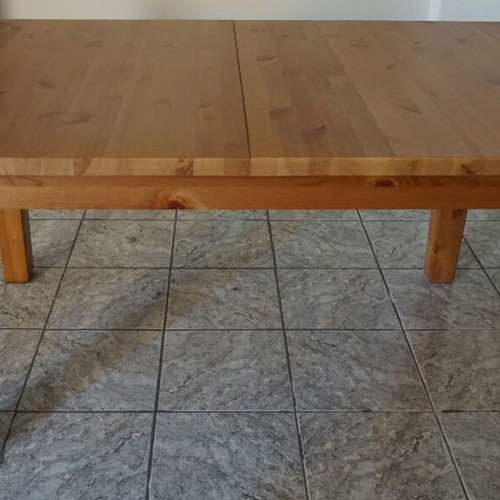 Extendable dining table used, solid pine for 4 to 8 people