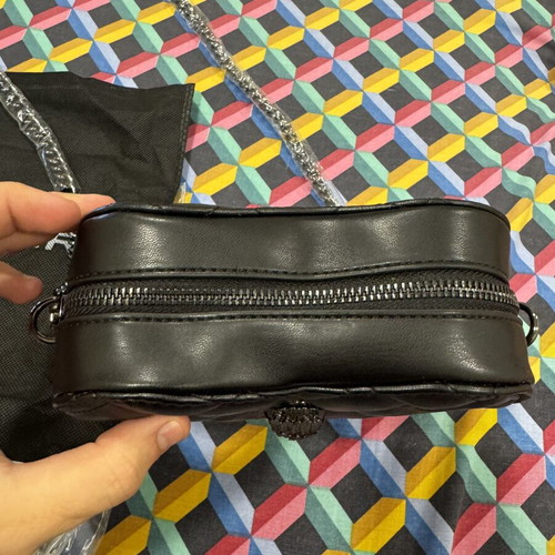 Kurt Geiger London Kensington shoulder bag, black quilted