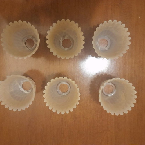 Ceiling light like new, metal glass and wood
