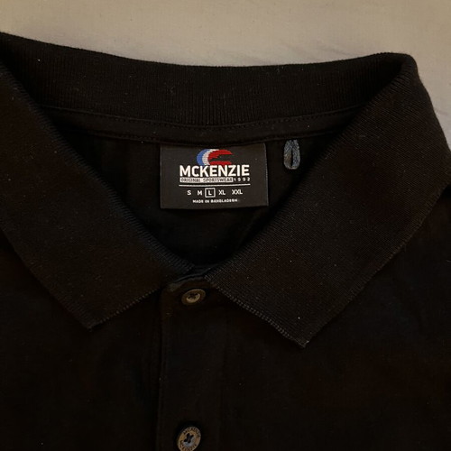 McKenzie polo shirt new, size large, black