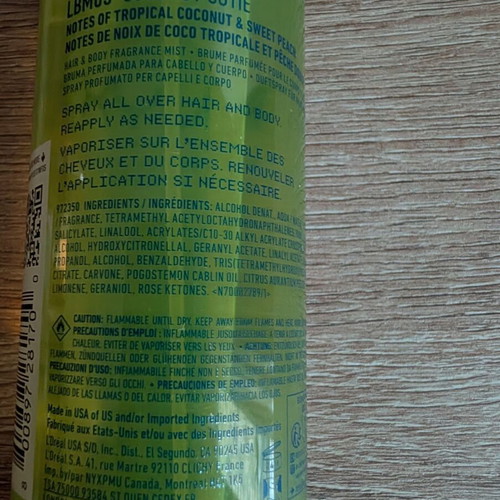 NYX Professional Makeup Fat Oil Body Mist Coconut Cutie 160ml new