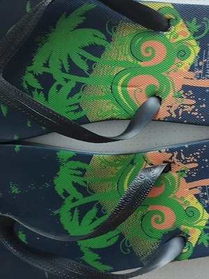 Mitsuko flip flops like new, size 43, blue