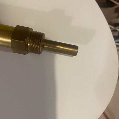 Gas thermometer vertical used, metal
