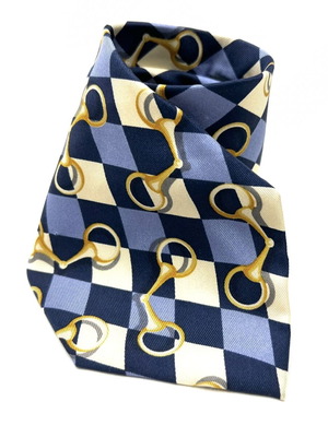 Gucci употребяван мултиколор копринен вратовръзка с horsebit