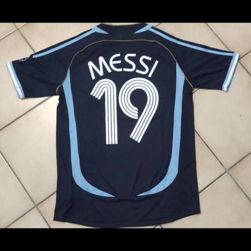 Argentina National Team Away Jersey 19 Messi 2006 World Cup