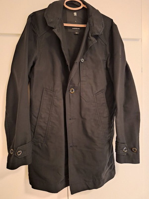 Raw men's trench coat like new, black, size L