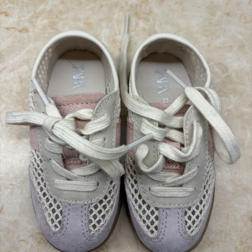 Zara children's shoes like new, size 23, white and pink