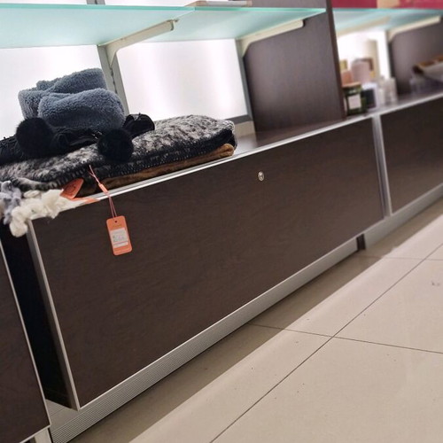 Commercial store shelves like new with illuminated adjustable backs