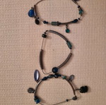 Bracelets like new, set of 3, blue