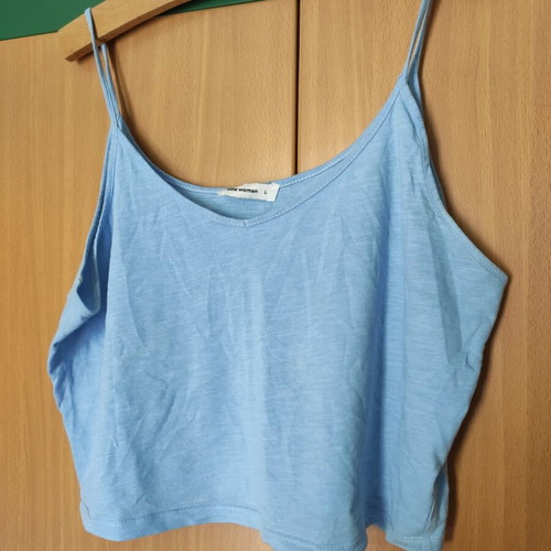 H&M women's short-sleeve dress like new with blue Pink Woman camisole gift