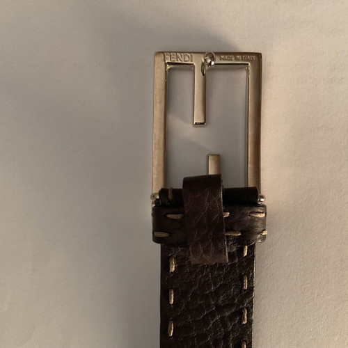 Fendi leather belt brown like new, size 70