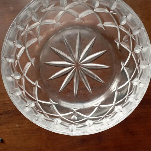 Large glass bowl.
