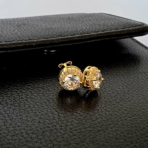 Silver 925 earrings with cubic zirconia, handmade