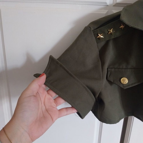 Artpro bolero military style khaki with gold details, like new, size M