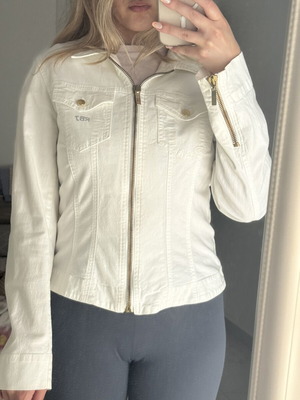 Rocco Barocco white denim jacket refurbished, size S