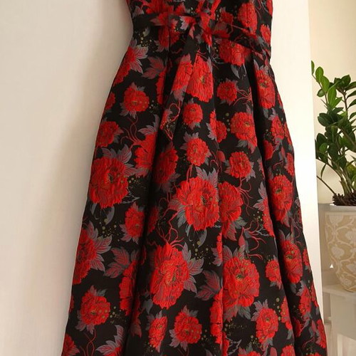 Asos embossed palazzo dress with floral pattern, new, size M