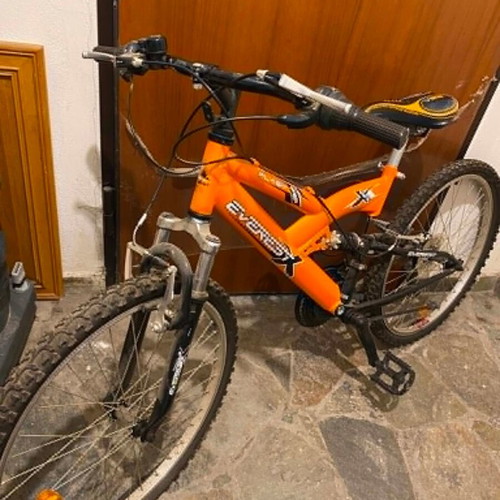 Everest X-Treme 26" full-suspension mountain bike, orange