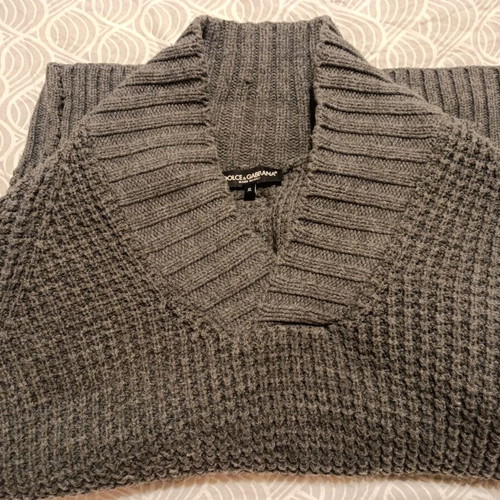 Dolce Gabbana men's pullover like new, gray, size XL