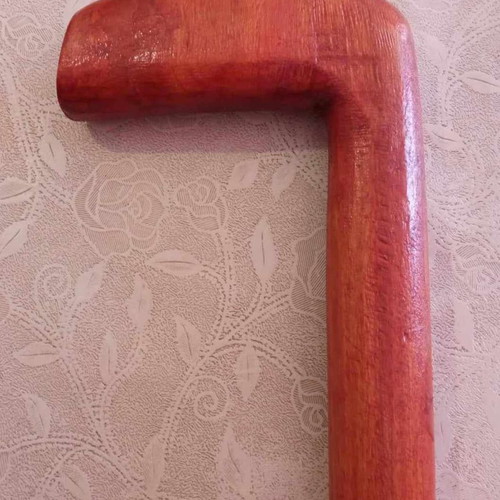 Wooden handmade walking cane used, height 90 cm