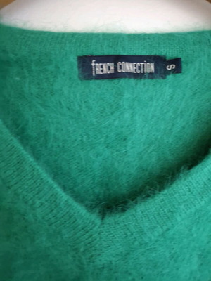 French Connection Angora sweater new, green, size S