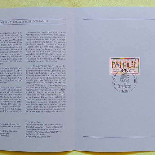 German stamps 1994 first day cover mint condition, sealed block