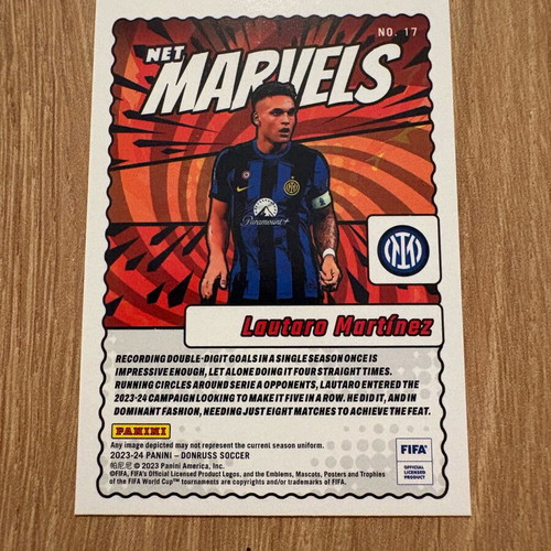 2023-24 Donruss Lautaro Martinez #17 Net Marvels card new