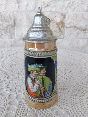 Gerz Vintage Γερμανική Συλλεκτική Κούπα Μπύρας με Καπάκι 6 3/4 ίντσες