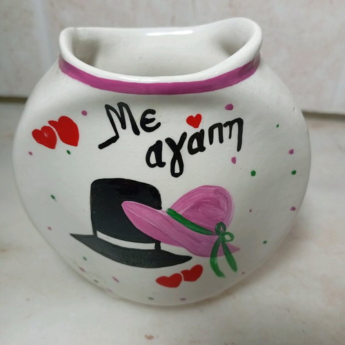 Handmade ceramic decorative vase like new