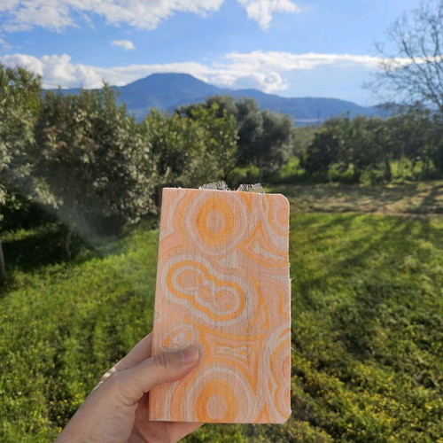 Apricot Lumière handmade notebook