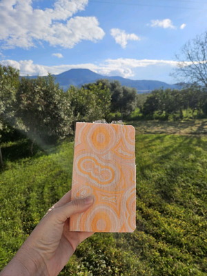 Apricot Lumière handmade notebook