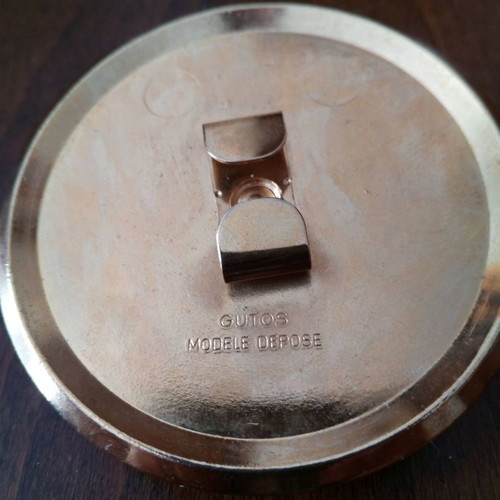 Rare collectible gold-plated belt buckle Gutos (1960, West Germany) from the Modele Depose series - branded.