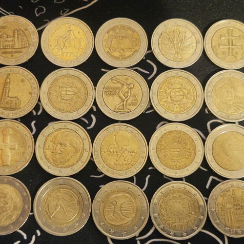 Rare 2€ and 0.50€ coins used