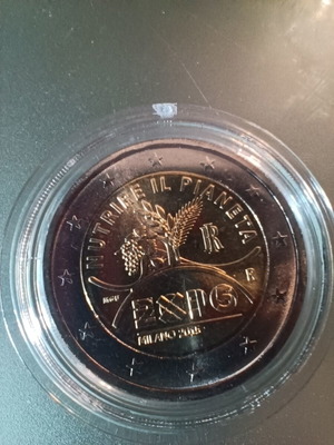 Italy 2 euro 2015 Milano expo νομίσμα ακυκλοφόρητο σε κάψουλα