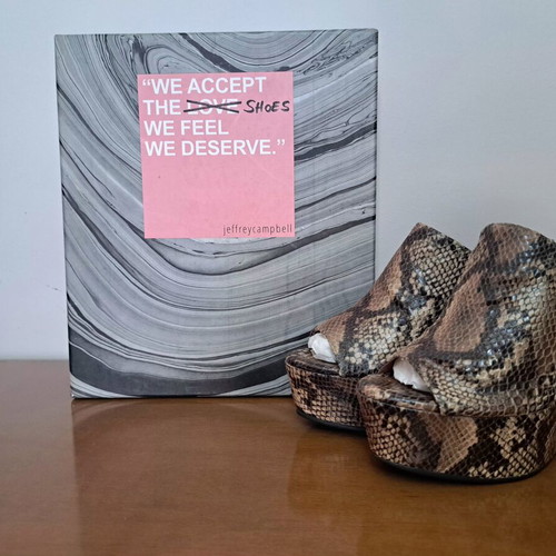 Jeffrey Campbell Mansfield γκρι snake πλατφόρμες καινούργιες, νούμερο 37
